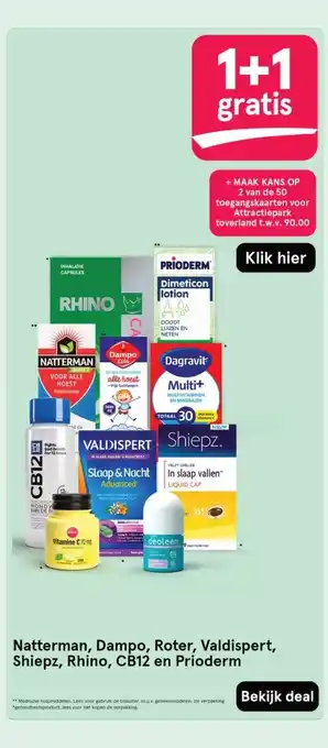 Etos Natterman, Dampo, Roter, Valdispert, Shiepz, Rhino, CB12 en Prioderm aanbieding