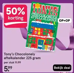 Etos Tony's Chocolonely aftelkalender 225 gram aanbieding