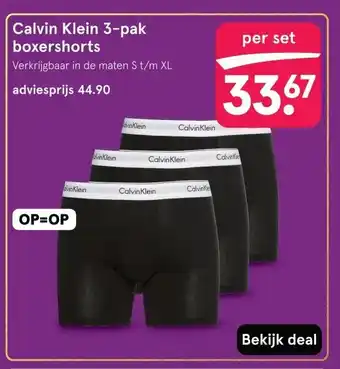 Etos Calvin Klein 3-pak boxershorts aanbieding