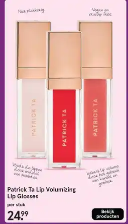 Etos Patrick Ta Lip Volumizing Lip Glosses aanbieding