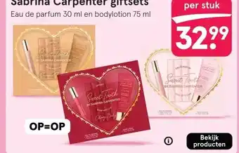 Etos Sabrina Carpenter giftsets aanbieding