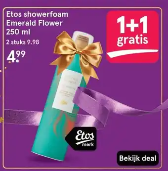 Etos Etos showerfoam Emerald Flower 250 ml aanbieding