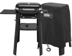 Coolblue Weber Lumin Zwart met Onderstel + Weber Premium Hoes voor Lumin met Onderstel aanbieding