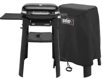 Coolblue Weber Lumin Compact Black met Onderstel + Weber Hoes voor Lumin met Onderstel aanbieding