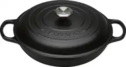 Bol.com Le Creuset Braadpan Signature - Campagnard - Mat Zwart - ø 30 cm / 3.5 liter aanbieding
