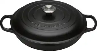 Bol.com Le Creuset Braadpan Signature - Campagnard - Mat Zwart - ø 30 cm / 3.5 liter aanbieding