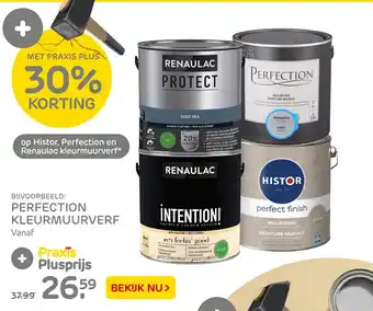 Praxis Perfection Kleurmuurverf aanbieding