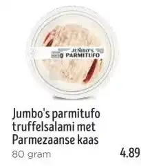 Jumbo Jumbo's parmitufo truffelsalami met Parmezaanse kaas aanbieding