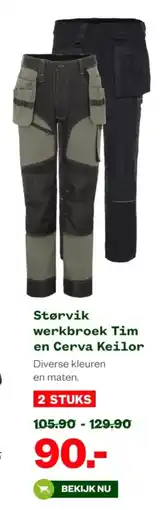 Welkoop Størvik werkbroek Tim en Cerva Keilor aanbieding