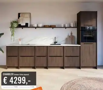 Keukendepot CHANDLER Donker Eiken Japandi aanbieding