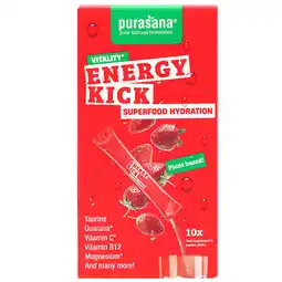 Holland & Barrett Purasana Energy Kick Superfood Hydration - 10 sticks aanbieding
