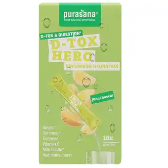 Holland & Barrett Purasana D-Tox Hero Superfood Hydration - 10 sticks aanbieding