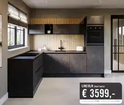 Keukendepot LINCOLN Zwart beton aanbieding