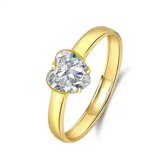 Lucardi 9 Karaat damesring hartvorm zirkonia aanbieding