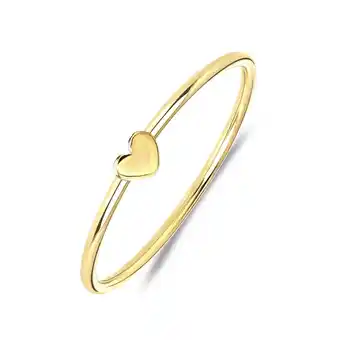 Lucardi 14 karaat geelgouden damesring met hart aanbieding