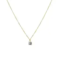 Lucardi 9 karaat ketting met hanger zirkonia 4mm voor dames aanbieding