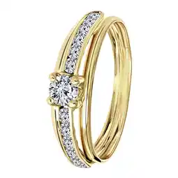 Lucardi 9 Karaat damesring met zirkonia aanbieding