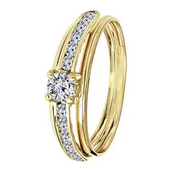 Lucardi 9 Karaat damesring met zirkonia aanbieding