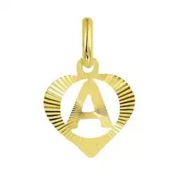 Lucardi 9 Karaat hanger hart met letter aanbieding