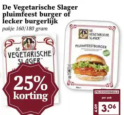 CoopCompact De Vegetarische Slager pluimfeest burger of lecker burgerlijk aanbieding