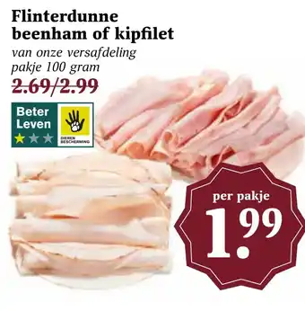 CoopCompact Flinterdunne beenham of kipfilet aanbieding