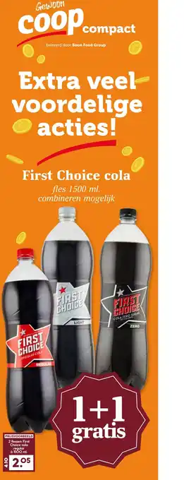 CoopCompact First Choice cola aanbieding