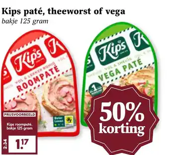 CoopCompact Kips paté, theeworst of vega aanbieding