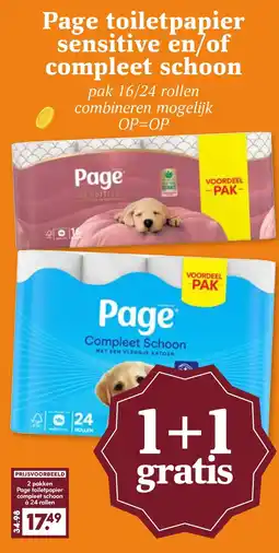 CoopCompact Page toiletpapier sensitive en/of compleet schoon aanbieding