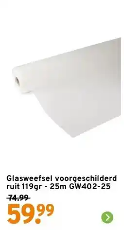 GAMMA Glasweefsel voorgeschilderd ruit 119gr - 25m GW402-25 aanbieding