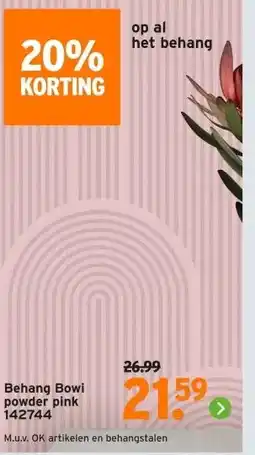 GAMMA Behang Bowi powder aanbieding
