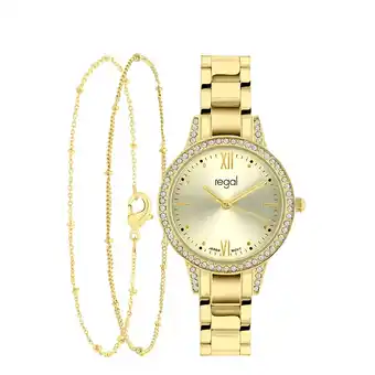 Lucardi Regal cadeauset met gratis goudkleurige armband aanbieding