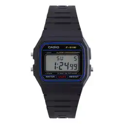 Lucardi Casio Retro Digitaal Horloge Zwart F-91W-1YEG aanbieding