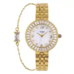 Lucardi Regal damesset horloge en armband goudkleurig aanbieding