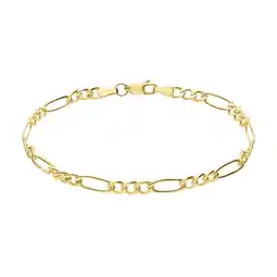 Lucardi 14 karaat geelgouden figaro herenarmband aanbieding