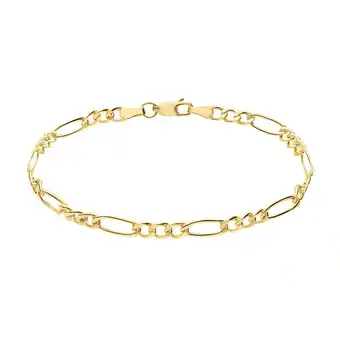 Lucardi 14 karaat geelgouden figaro herenarmband aanbieding