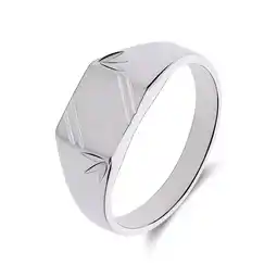 Lucardi Zilveren heren zegelring mat/glans aanbieding