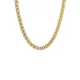 Lucardi Stalen goldplated herenketting aanbieding