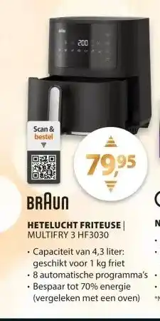 Expert Braun HF3030 MultiFry 3 Zwart aanbieding