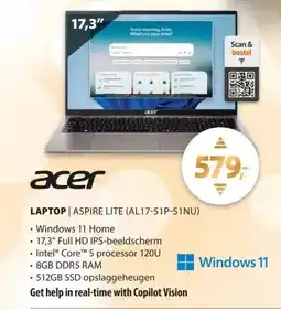 Expert Acer Aspire Lite (AL17-51P-51NU) aanbieding