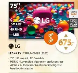 Expert LG 4K SMART 75UA74006LB (2025) aanbieding
