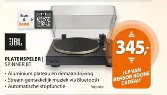 Expert JBL Spinner BT + Benson Boone LP Goud aanbieding