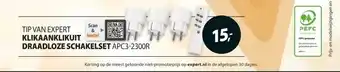 Expert KlikAanKlikUit APC3-2300R Draadloze stekkerset met 3 stekkers & afstandsbediening Wit aanbieding