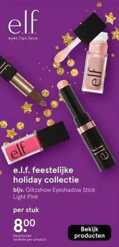Etos e.l.f. feestelijke holiday collectie aanbieding