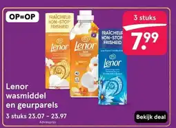 Etos Lenor wasmiddel en geurparels aanbieding