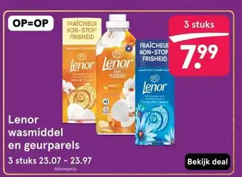 Etos Lenor wasmiddel en geurparels aanbieding