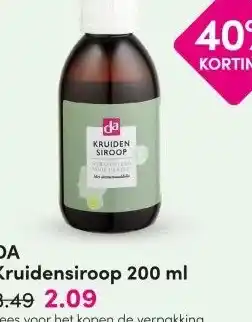 DA DA Kruidensiroop aanbieding