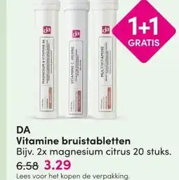 DA DA Vitamine bruistabletten aanbieding