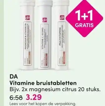 DA DA Vitamine bruistabletten aanbieding
