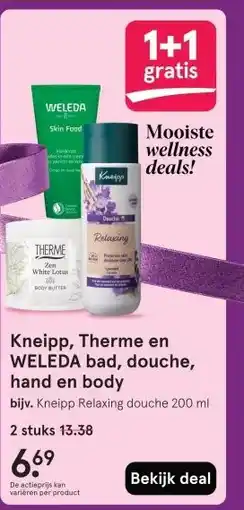 Etos Kneipp, Therme en WELEDA bad, douche, hand en body aanbieding