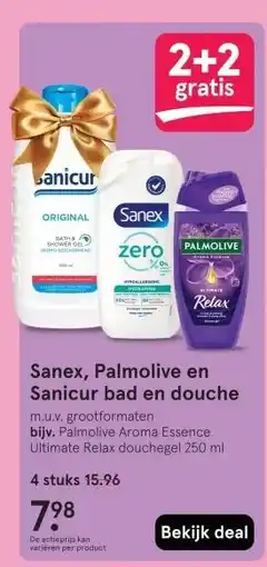Etos Sanex, Palmolive en Sanicur bad en douche aanbieding